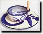 Click on thumbnails for larger images of Clay of Fundy hand thrown chip & dip sets