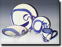 Click on thumbnails for larger images of Clay of Fundy hand thrown Dinnerware Sets