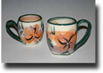 Click on thumbnails for larger images of Clay of Fundy Hand Thrown Mugs