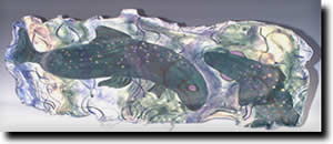 Click to see larger image - Clay of Fundy Hand crafted Salmon Platters