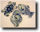 Click on thumbnails for larger images of Clay of Fundy hand built spoon rests